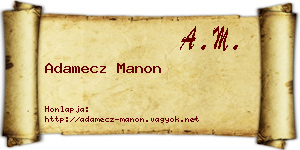 Adamecz Manon névjegykártya